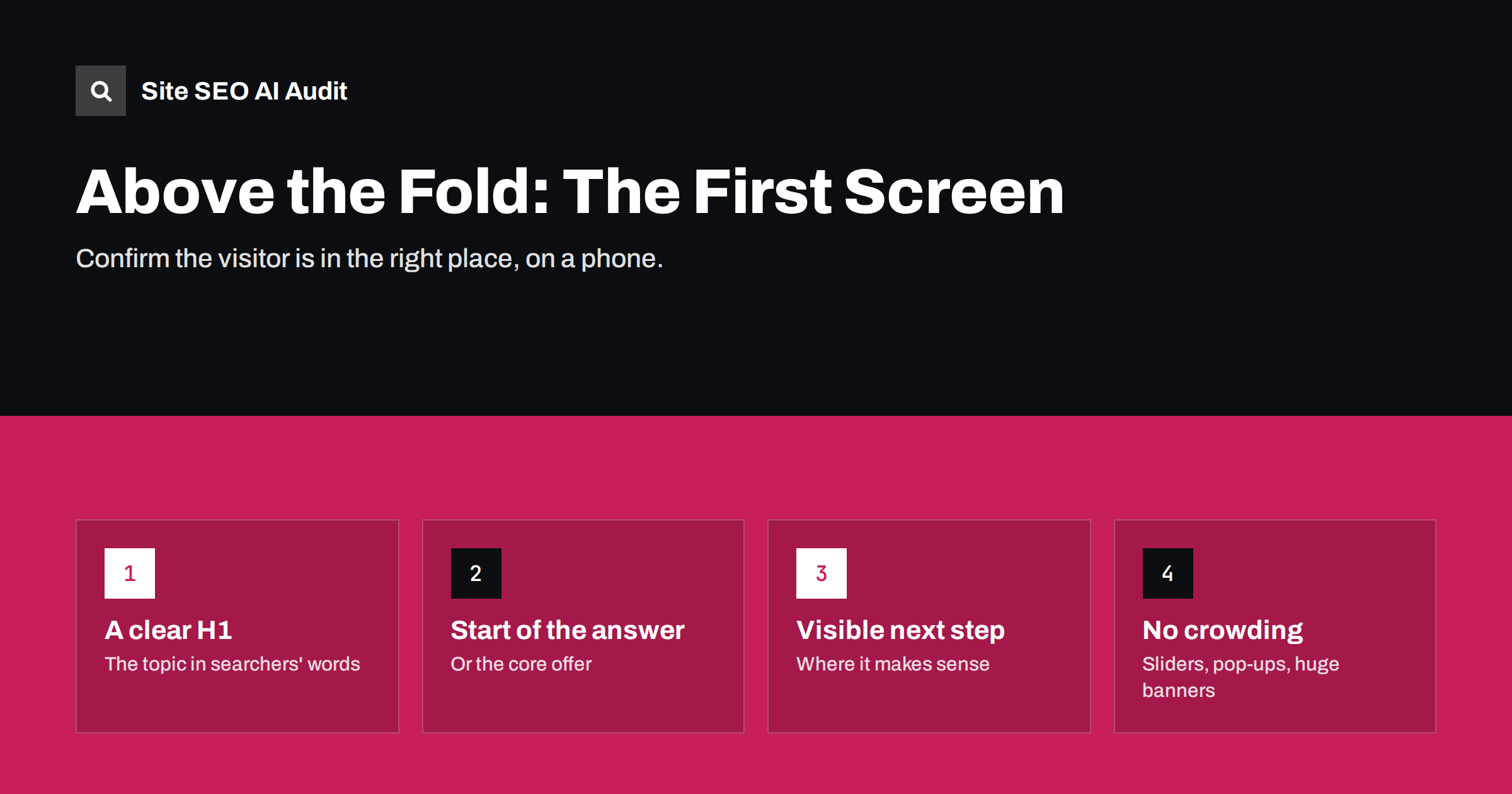 Above the Fold: What the First Screen of a Page Should Show
