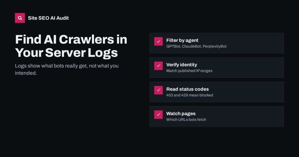 How to Find and Verify AI Crawlers in Your Server Logs