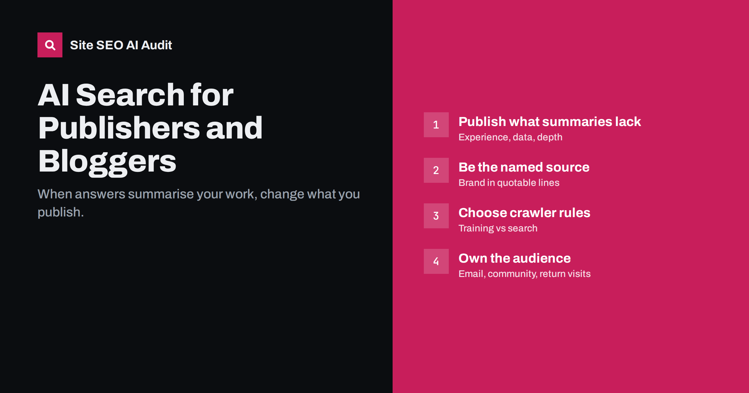 AI Search for Publishers and Bloggers: A Practical Strategy