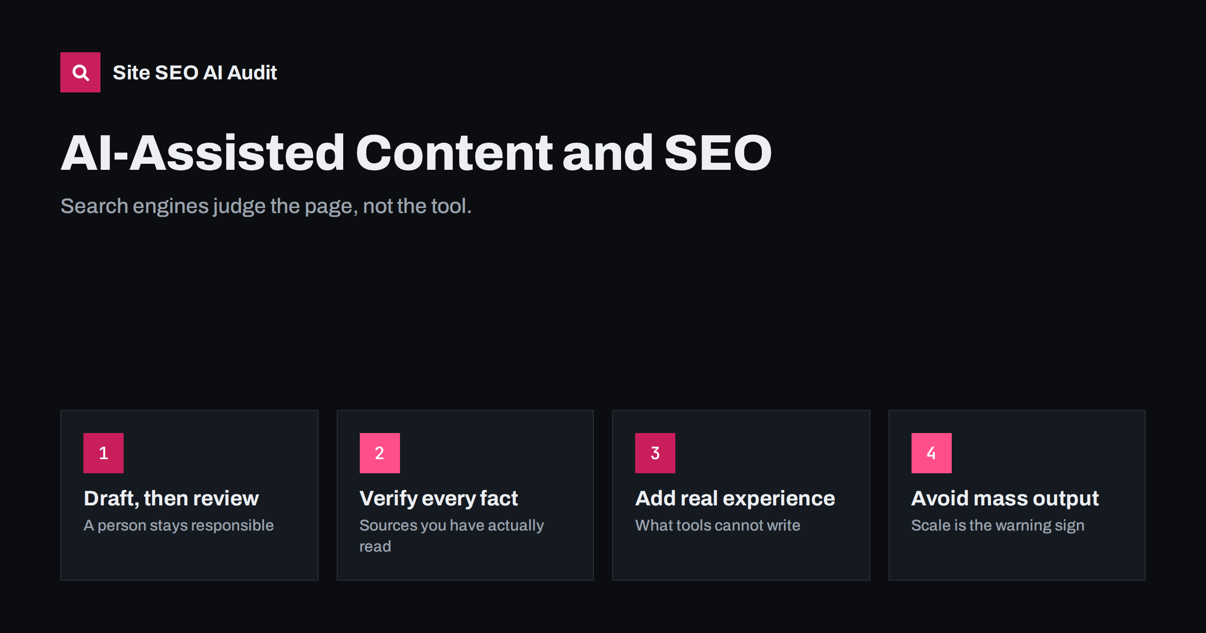 AI-Assisted Content and SEO: How to Publish It Responsibly