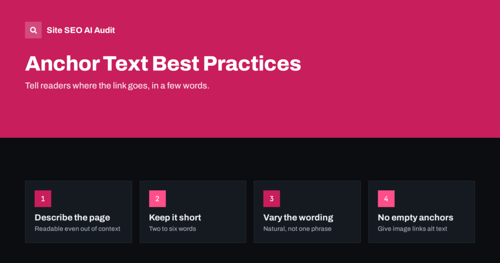 Anchor Text Best Practices for Internal and External Links