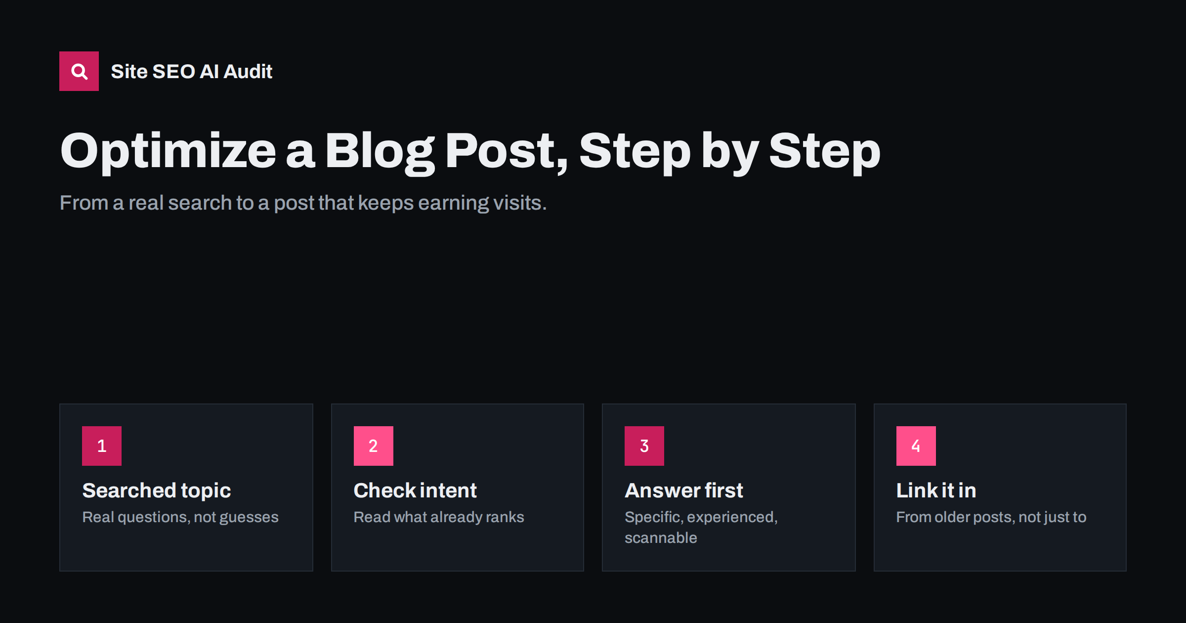 How to Optimize a Blog Post for SEO, Step by Step