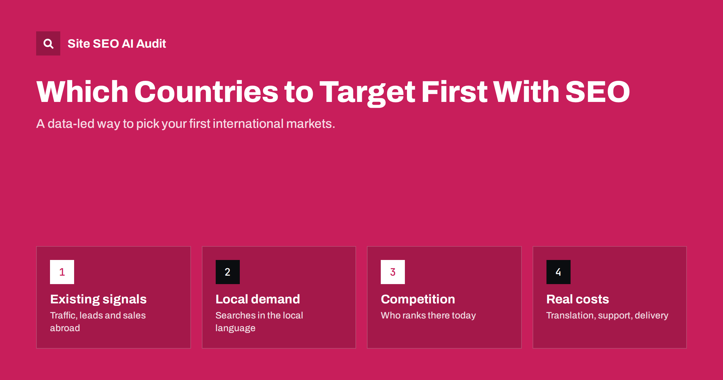 Choosing Which Countries to Target First With SEO