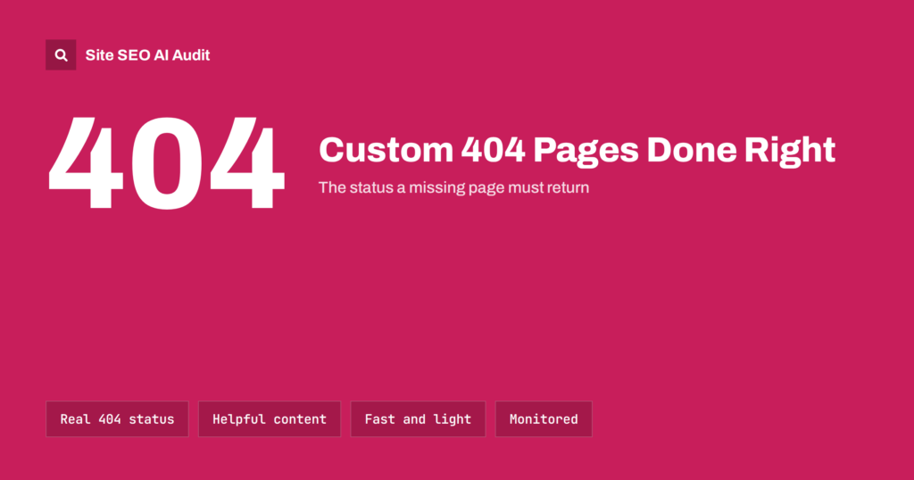 Custom 404 Pages: What a Helpful Not Found Page Needs