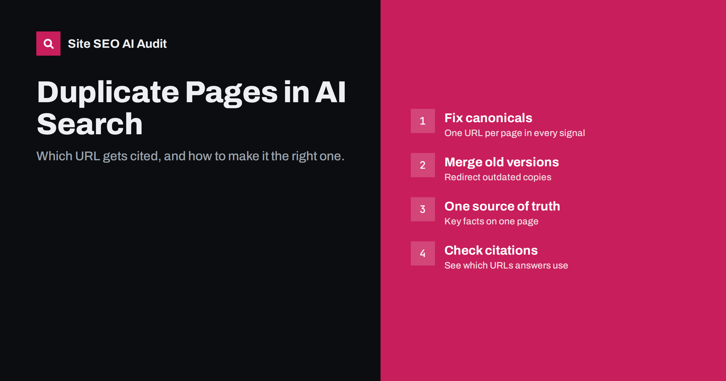 Duplicate Pages in AI Search: Which URL Gets Cited?