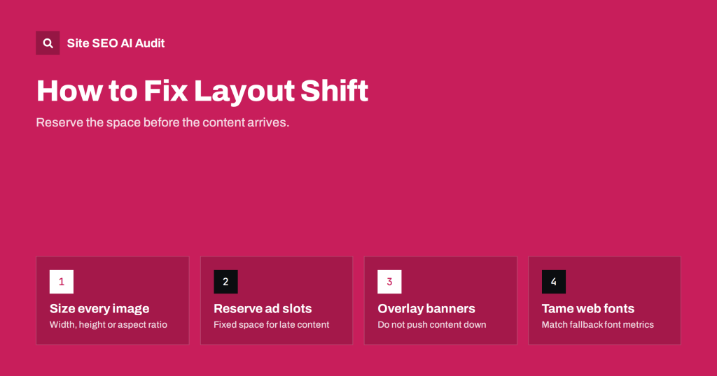 How to Fix Cumulative Layout Shift (CLS) on Your Site