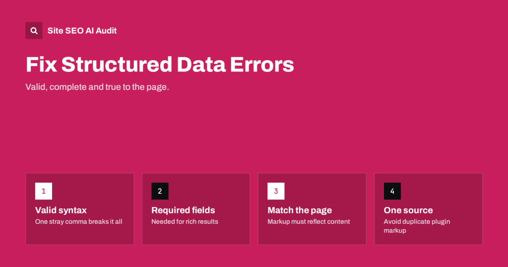 Structured Data Errors: How to Find and Fix Invalid Schema