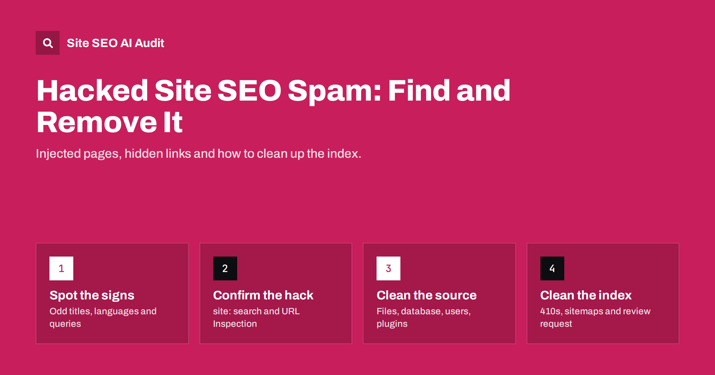 Hacked Site SEO Spam: How to Find and Remove Injected Pages
