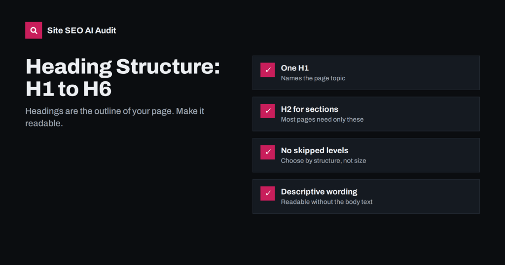 Heading Structure for SEO: How to Use H2 to H6 Properly