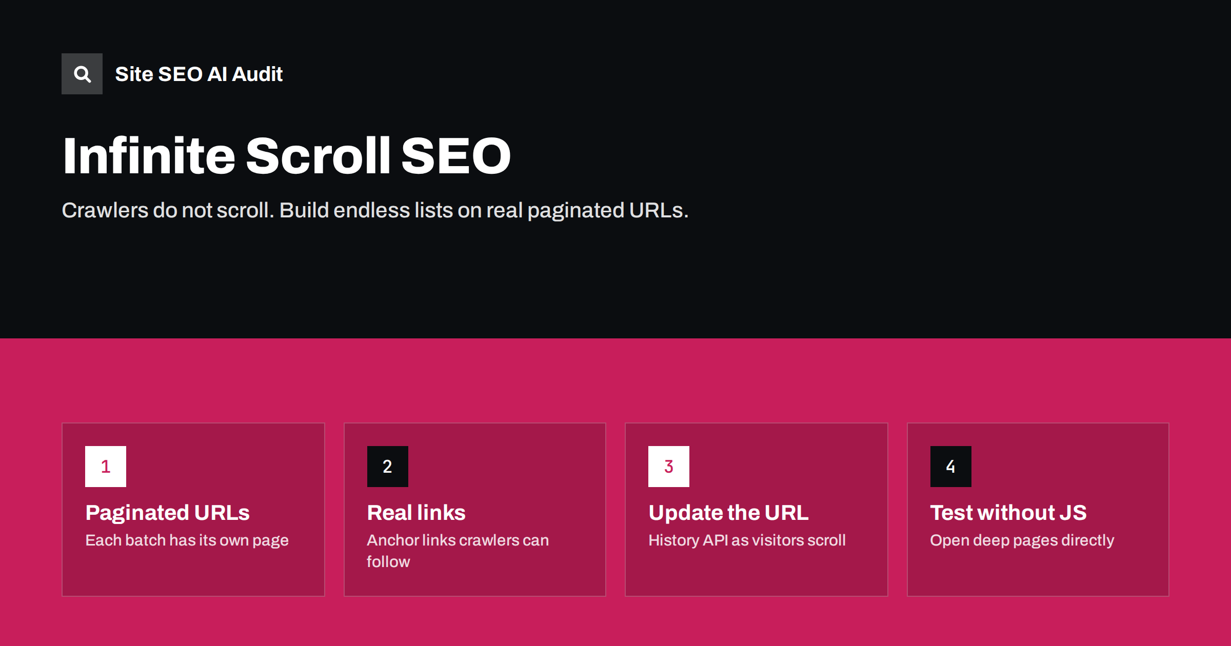 Infinite Scroll SEO: Make Endless Pages Crawlable