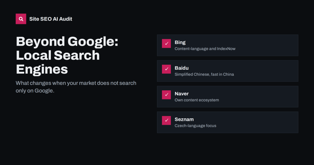 Beyond Google: Bing, Baidu, Naver and Other Local Search Engines