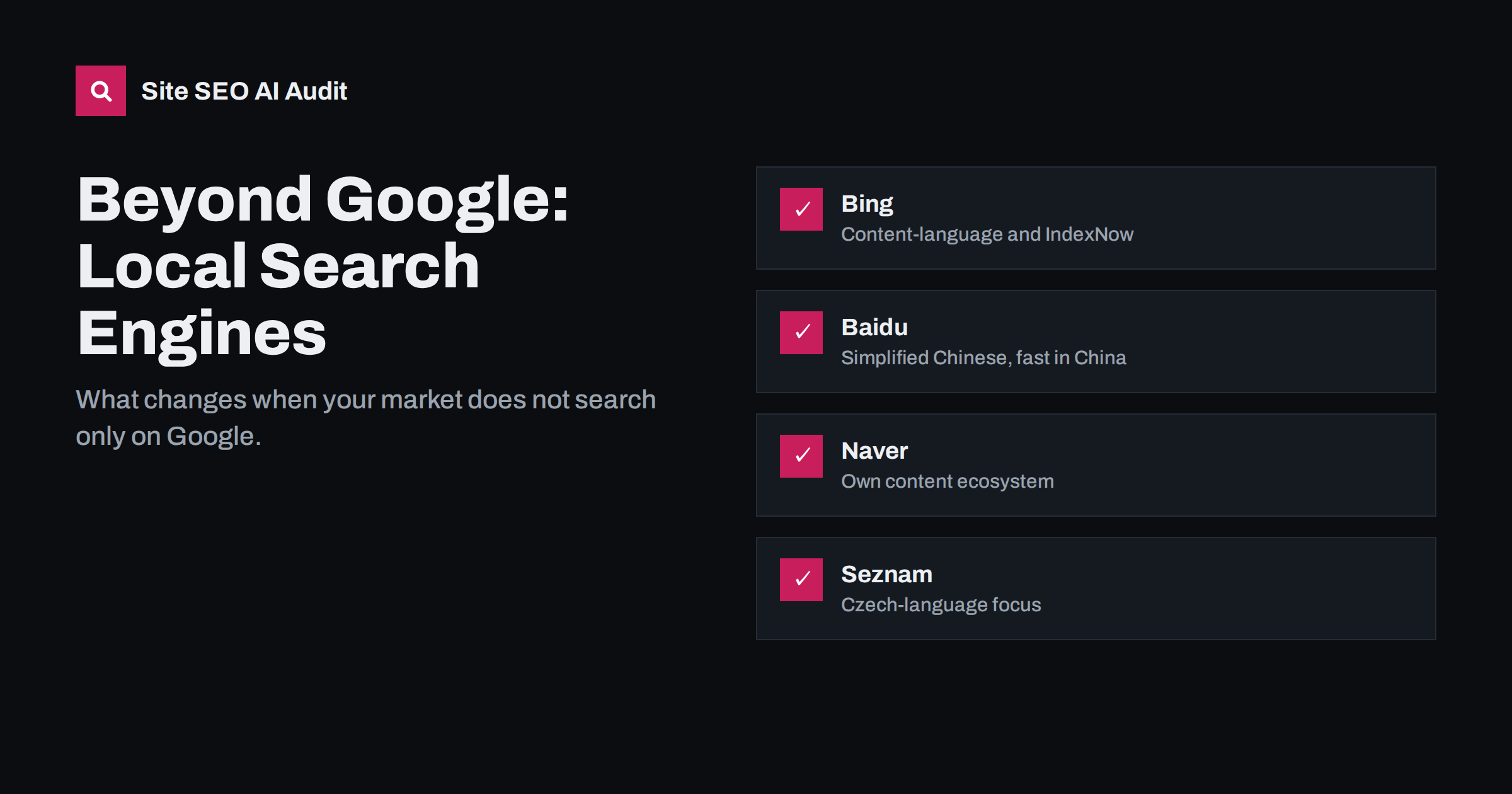 Beyond Google: Bing, Baidu, Naver and Other Local Search Engines