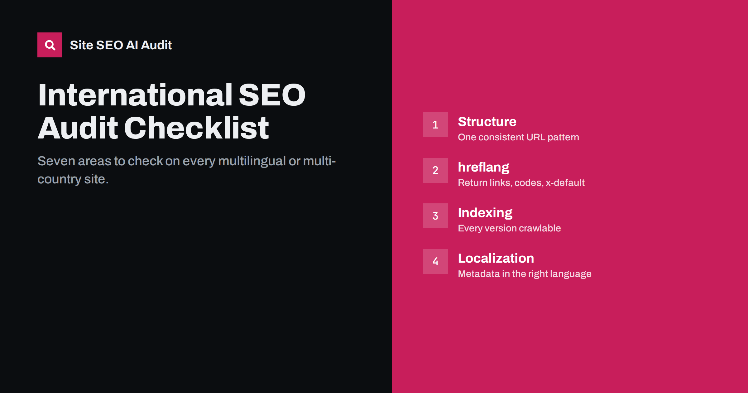 International SEO Audit Checklist for Multilingual Sites