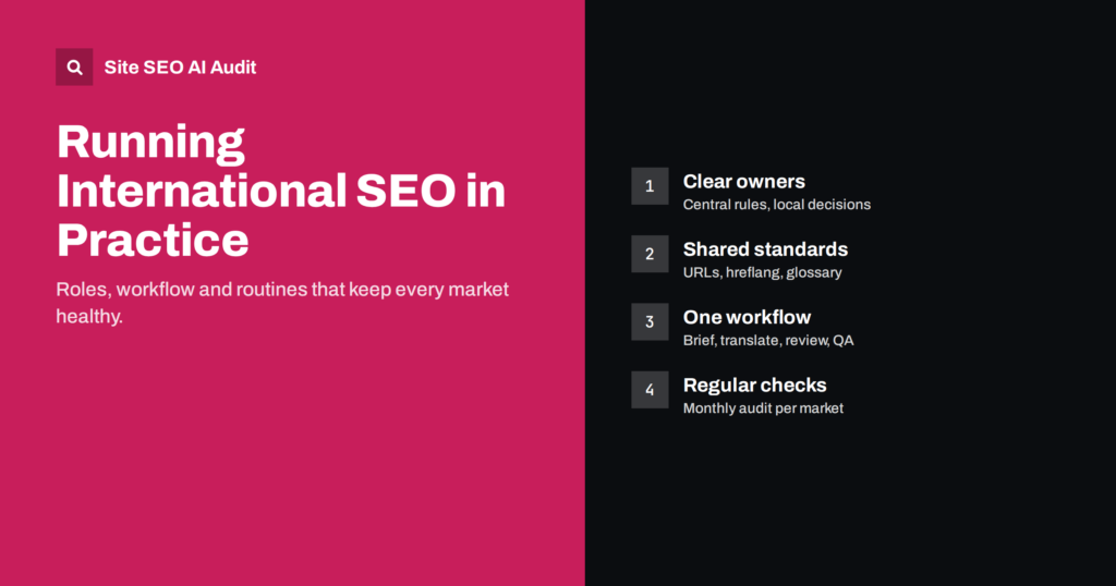 Running International SEO: Roles, Workflow and Ownership