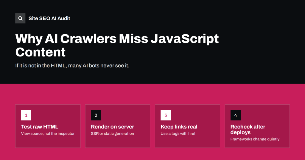 Why AI Crawlers Miss JavaScript Content and How to Fix It