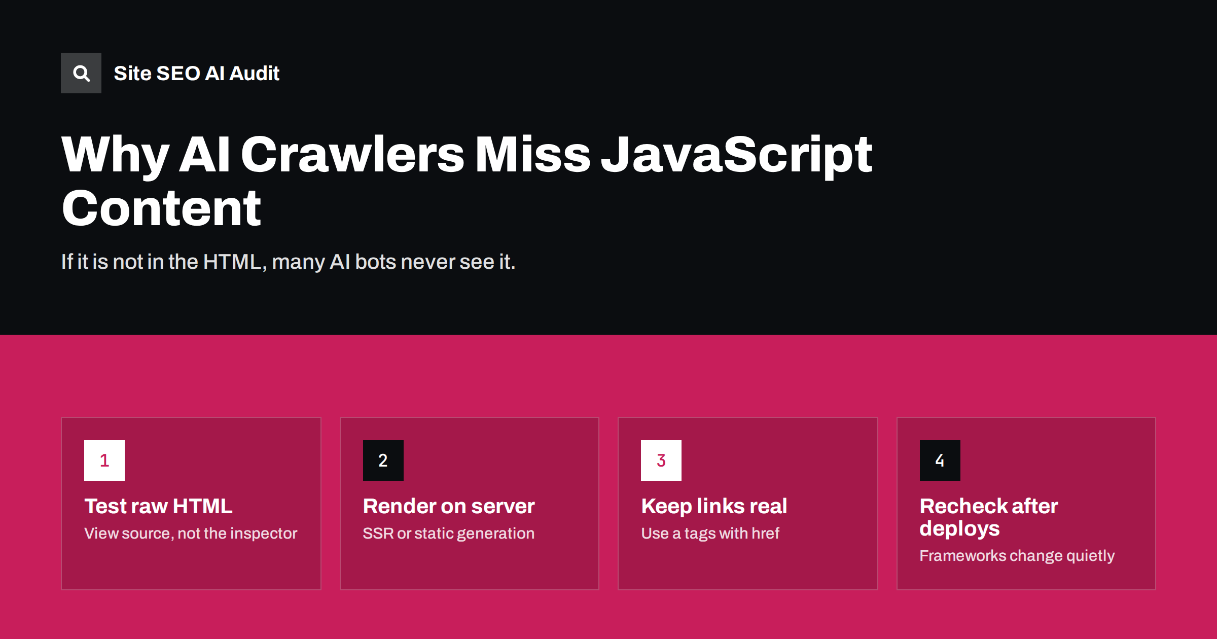 Why AI Crawlers Miss JavaScript Content and How to Fix It
