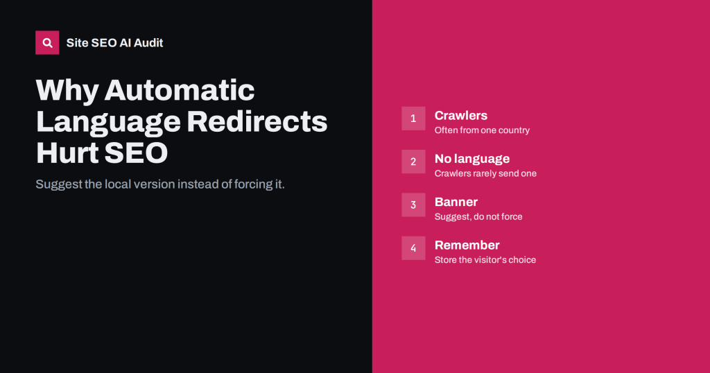 Automatic Language Redirects: Why They Hurt International SEO