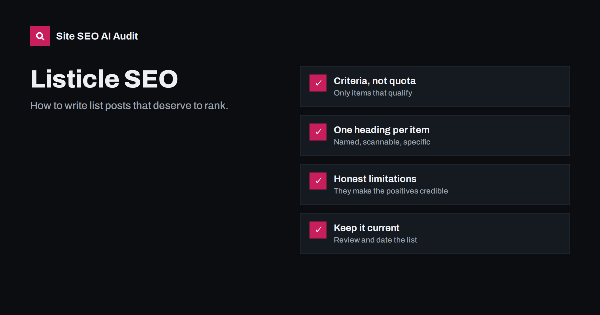 Listicle SEO: How to Write List Posts That Deserve to Rank