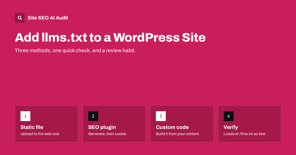 How to Add an llms.txt File to a WordPress Site