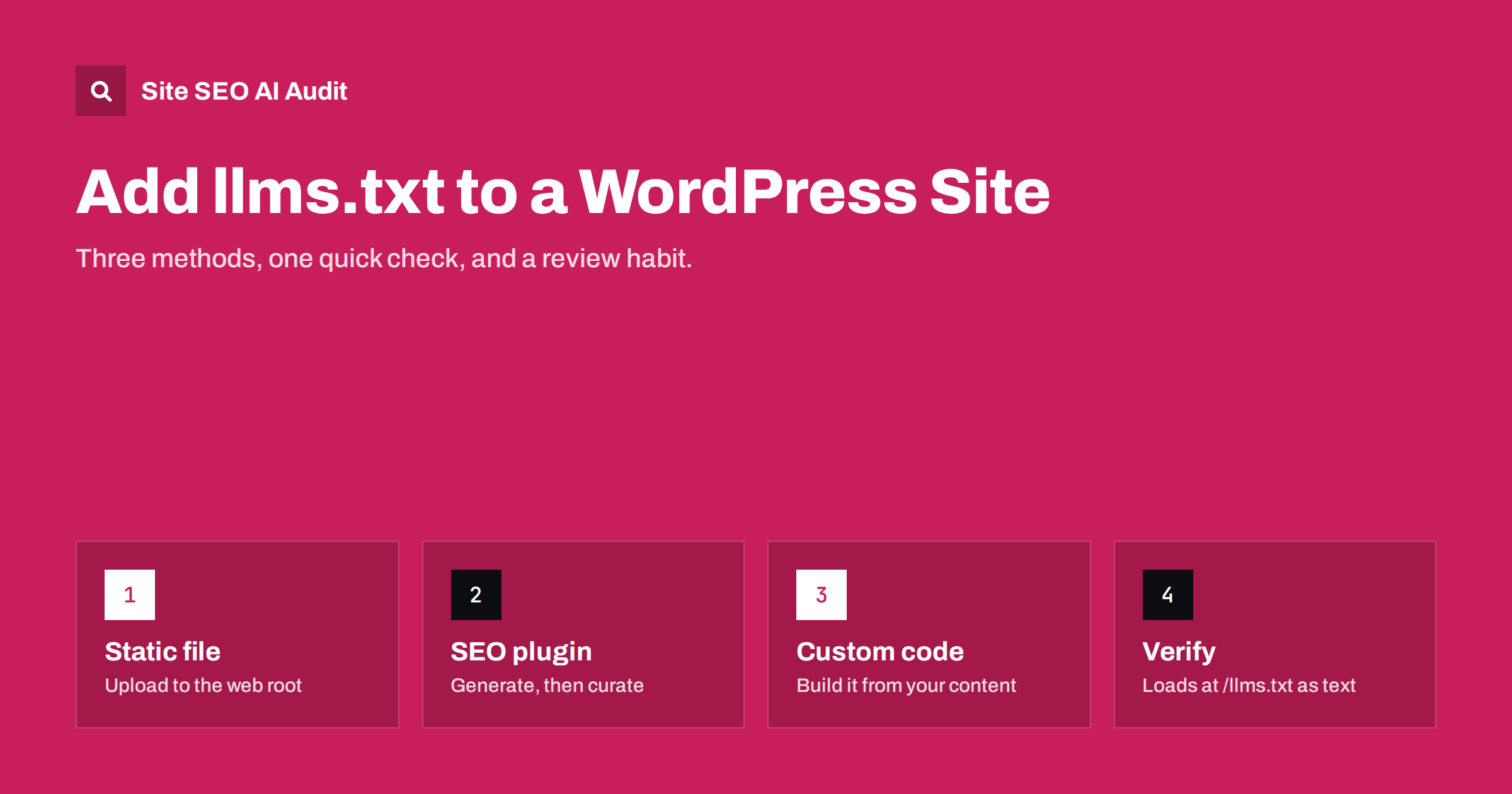How to Add an llms.txt File to a WordPress Site