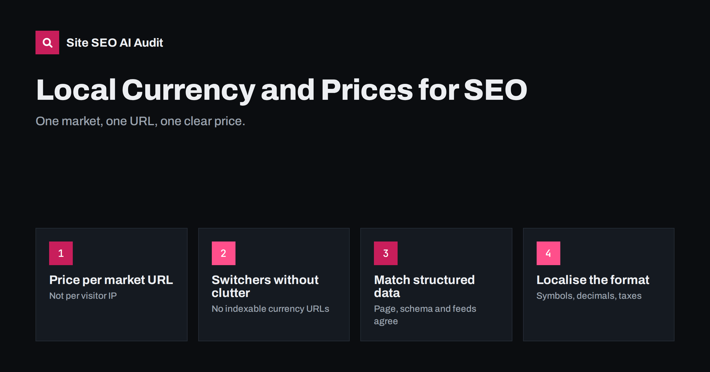 Local Currency and Prices on International Sites for SEO