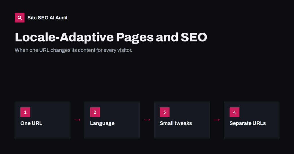 Locale-Adaptive Pages: Why One URL for All Markets Is Risky