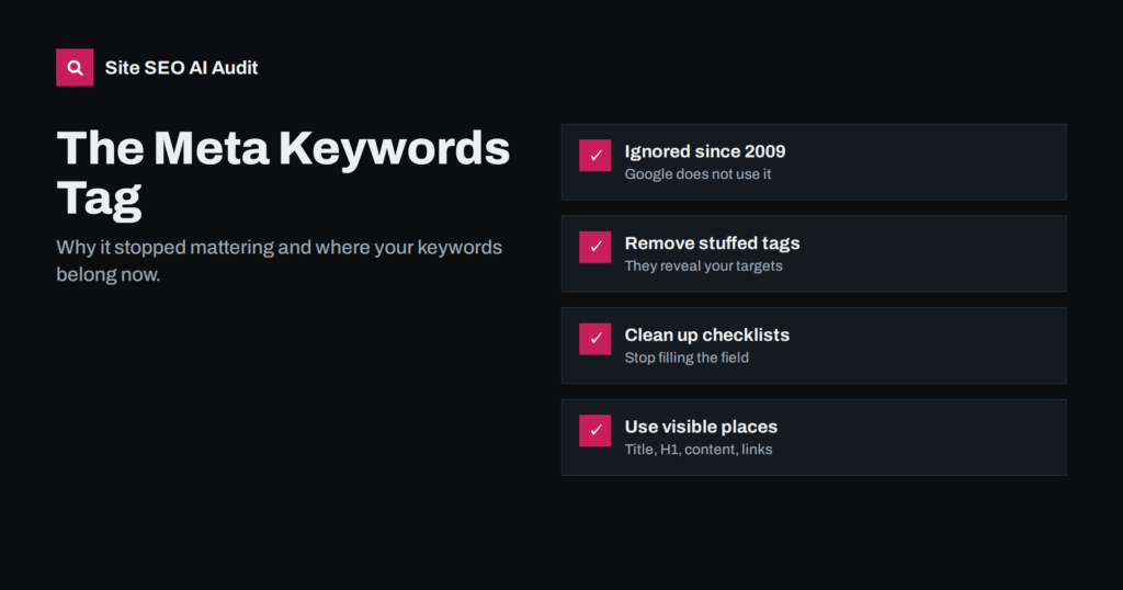 The Meta Keywords Tag: Does It Still Matter for SEO?