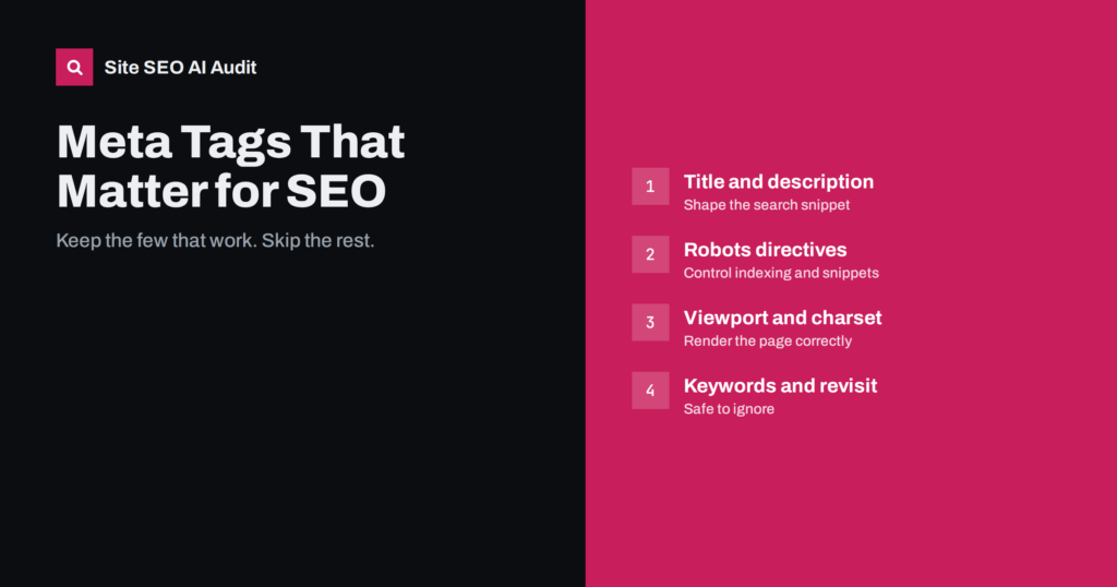 Which Meta Tags Matter for SEO and Which to Ignore