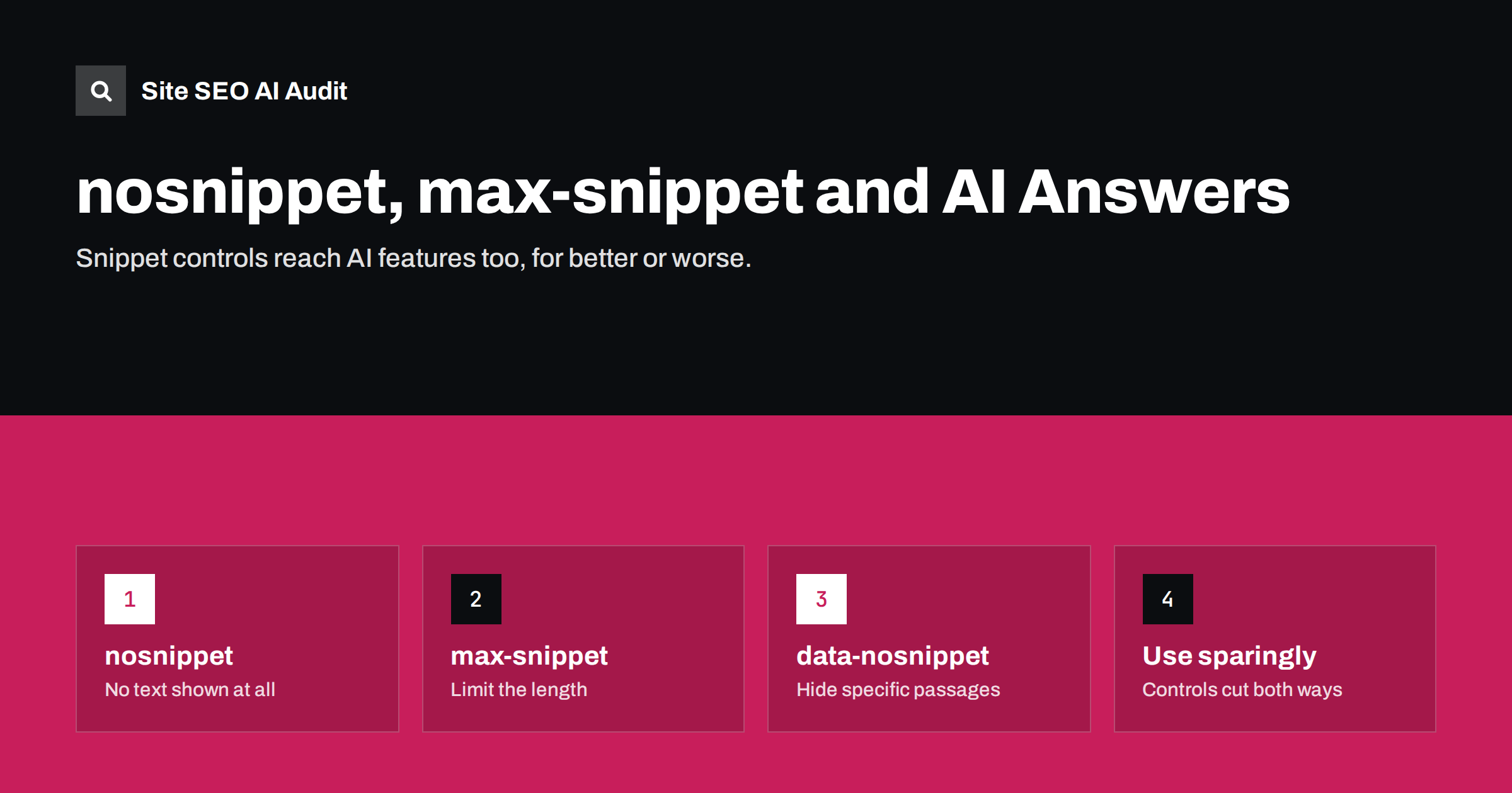 nosnippet, max-snippet and AI: Controlling What Gets Quoted
