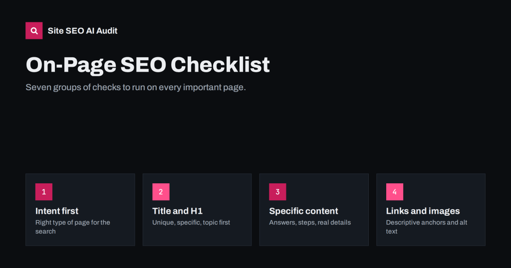On-Page SEO Checklist: What to Check on Every Page