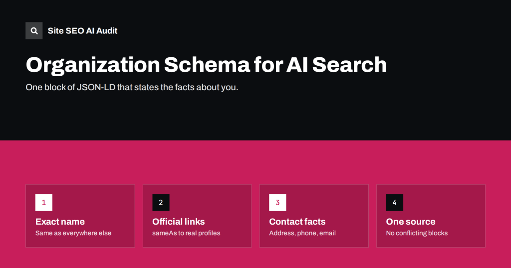 Organization Schema: Telling AI Systems Who You Are