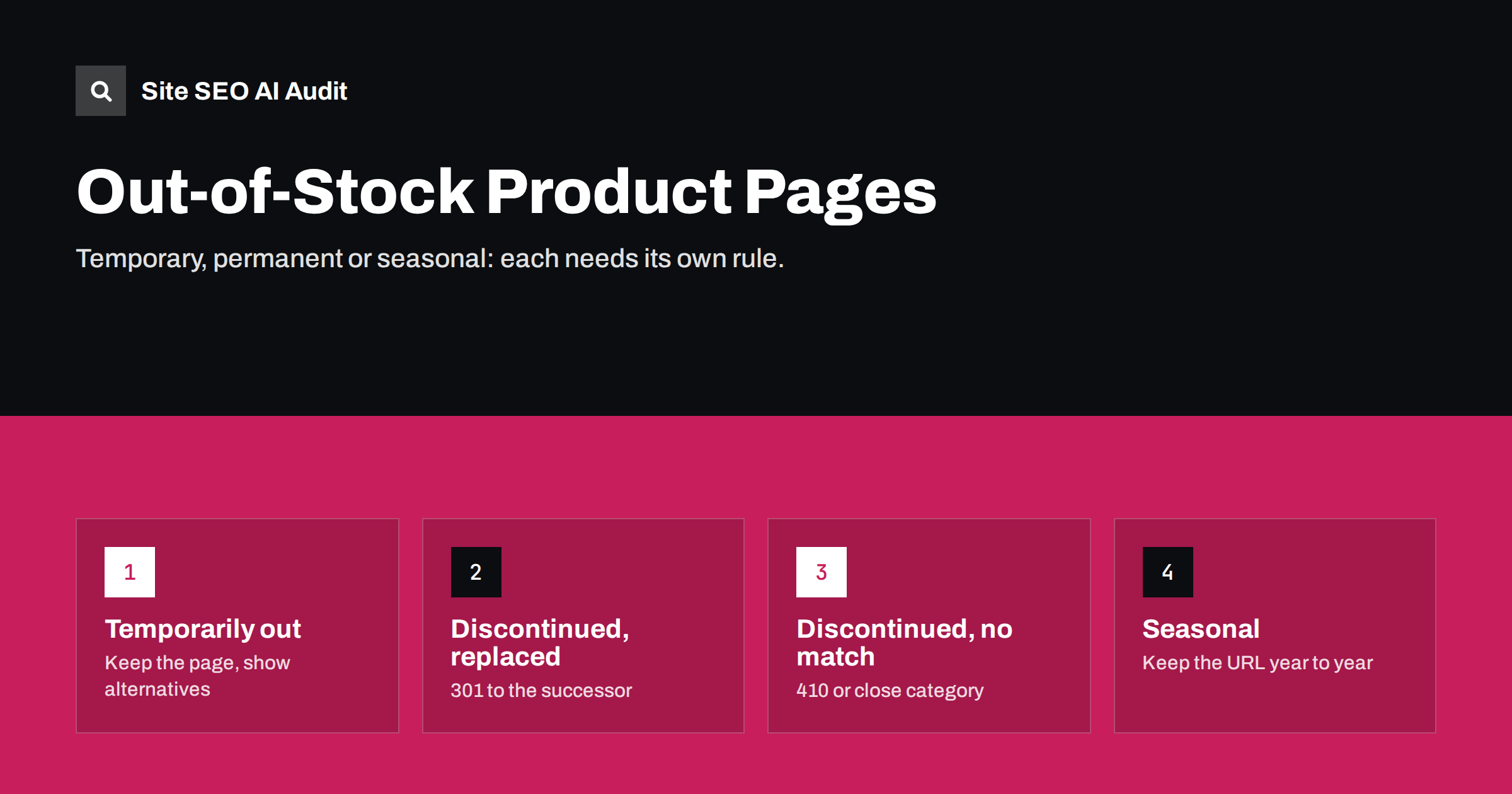 Out-of-Stock and Discontinued Products: What to Do for SEO