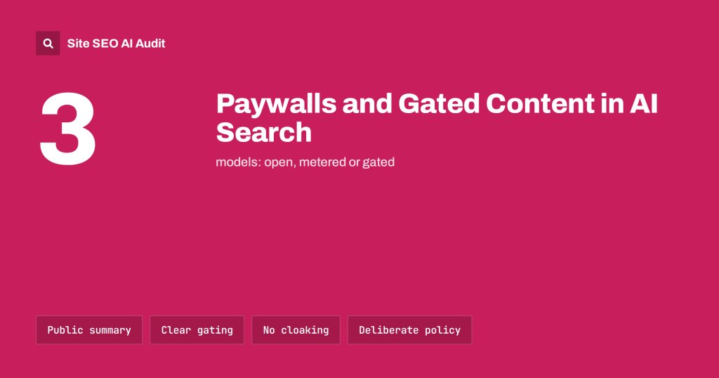 Paywalls, Logins and Gated Content in AI Search