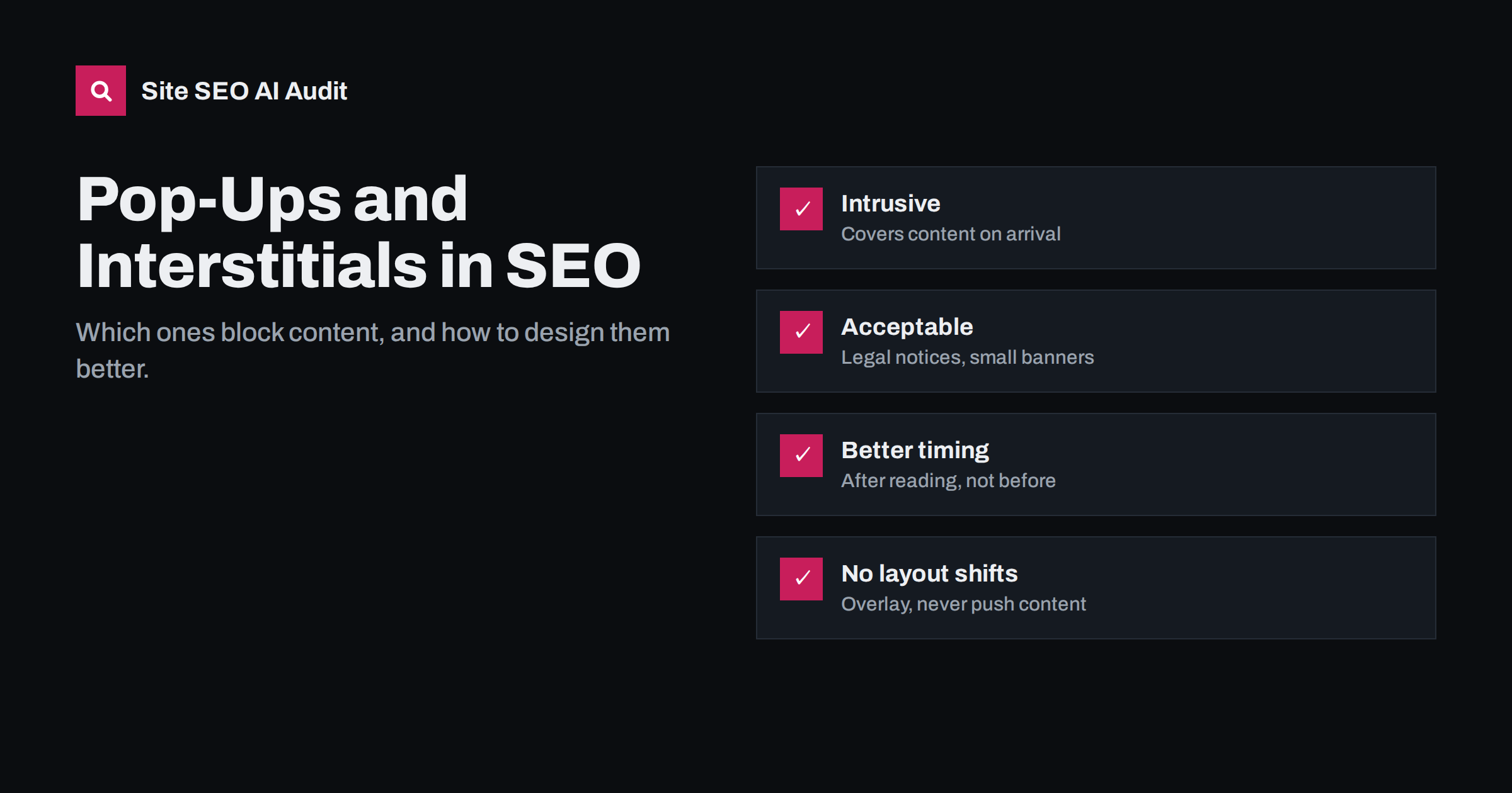 Pop-Ups and Interstitials: Which Ones Hurt SEO?