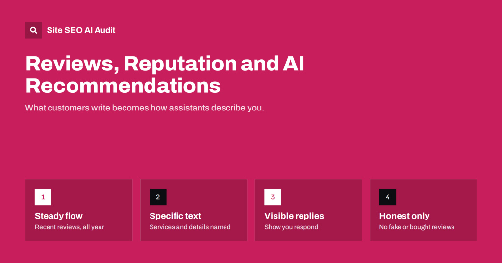 Reviews and Reputation: How They Shape AI Recommendations