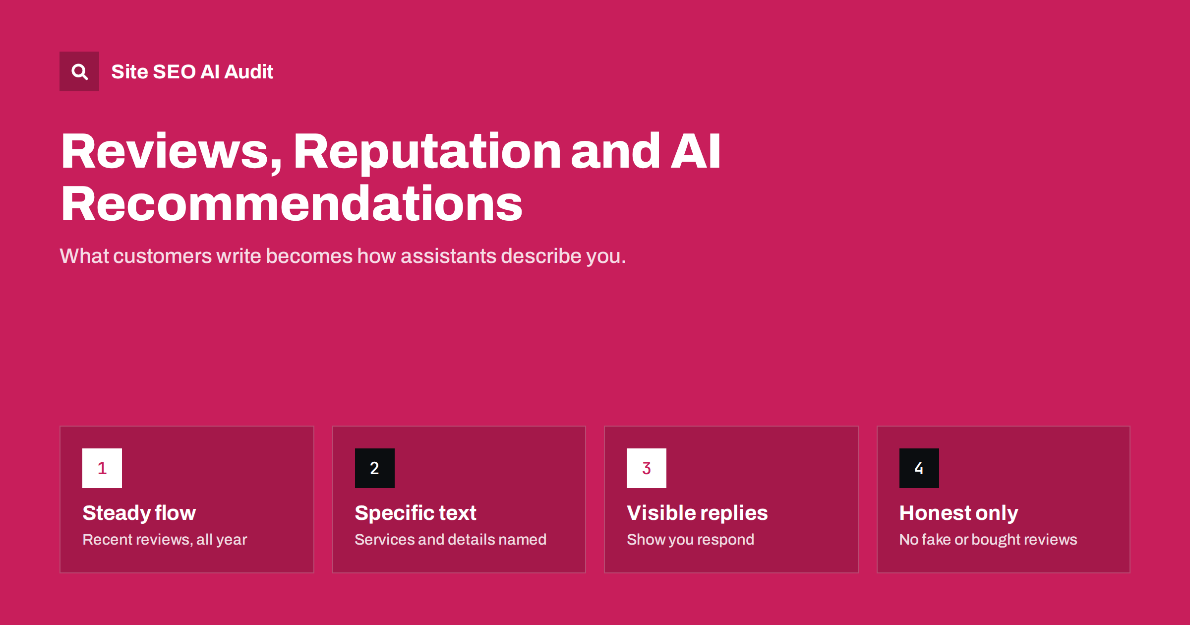 Reviews and Reputation: How They Shape AI Recommendations