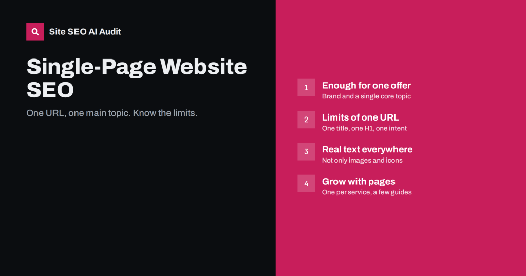 Single-Page Website SEO: What One Page Can and Cannot Rank For