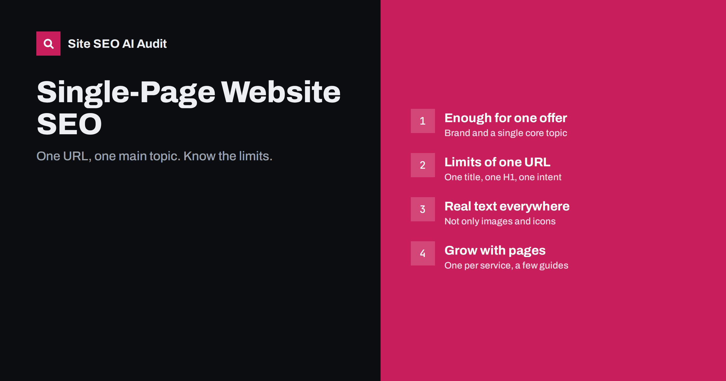 Single-Page Website SEO: What One Page Can and Cannot Rank For