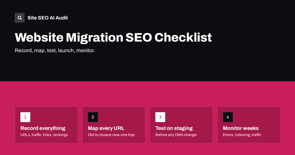 Website Migration SEO Checklist: Before, During and After