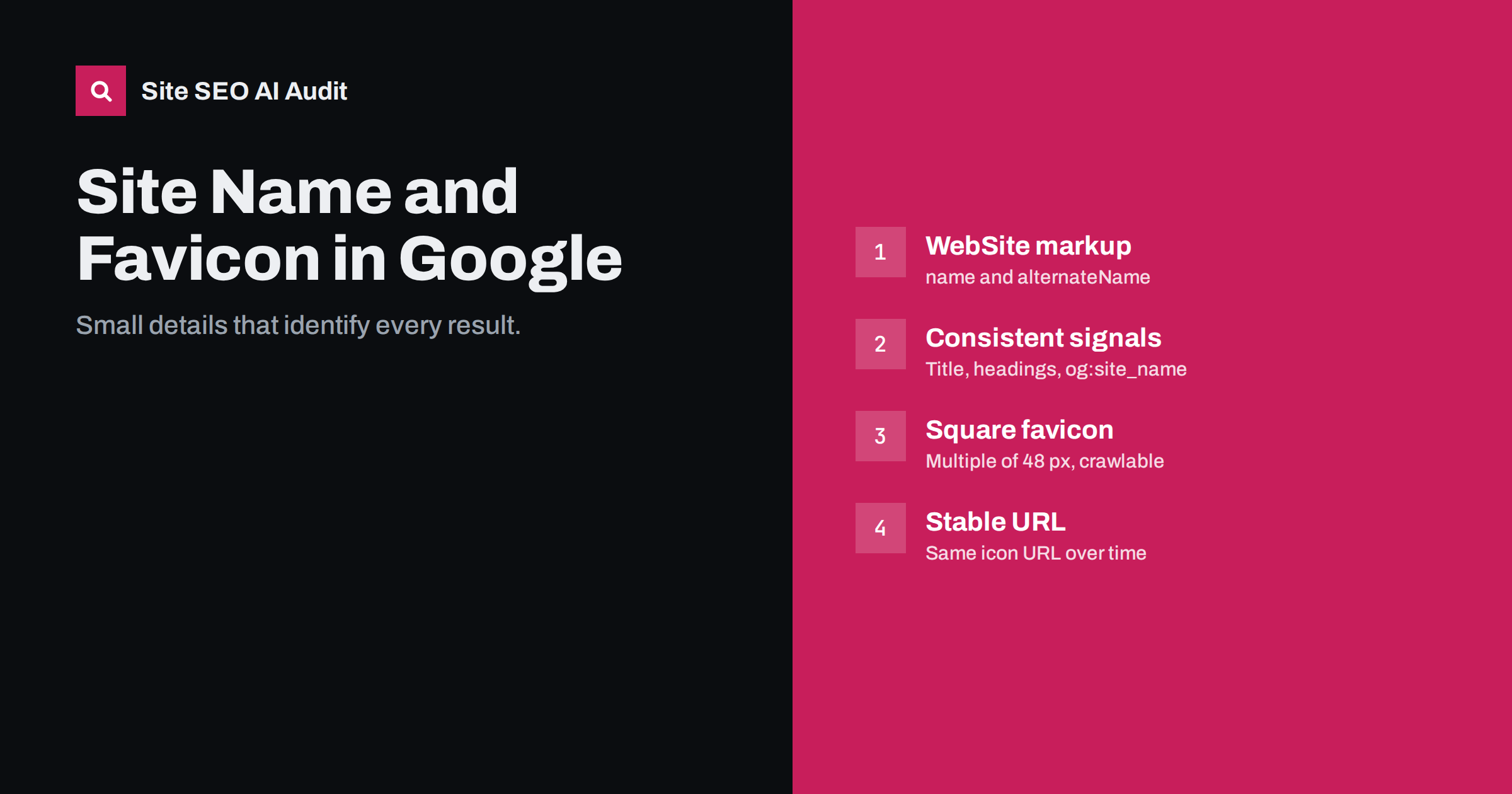 Site Name and Favicon in Google Results: How to Set Them