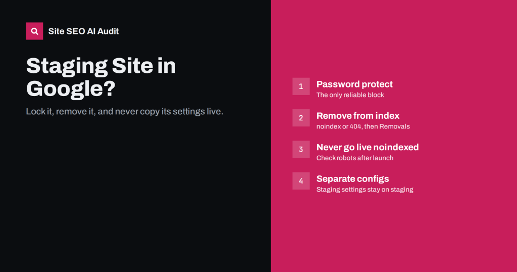 Staging Site Indexed by Google? How to Fix and Prevent It