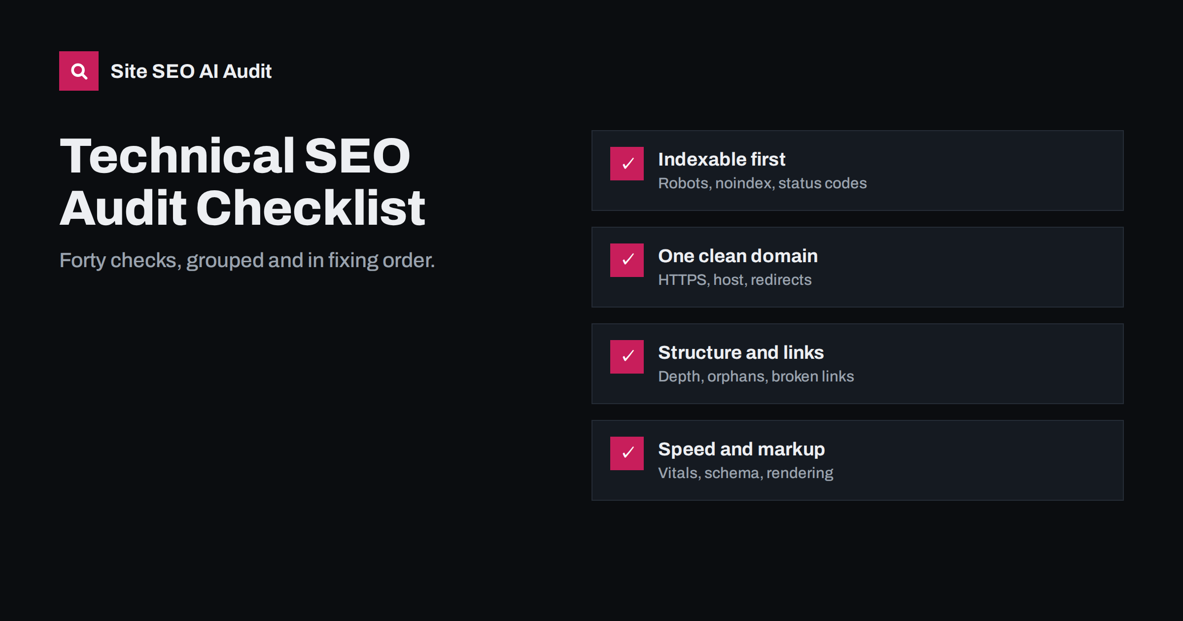 Technical SEO Audit Checklist: 40 Checks in the Right Order
