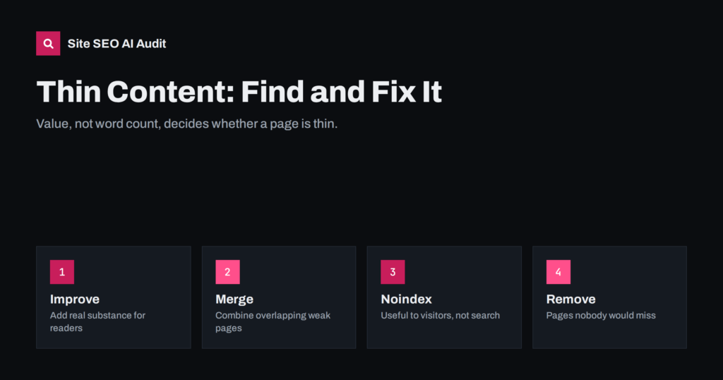 Thin Content: How to Find and Fix Low-Value Pages