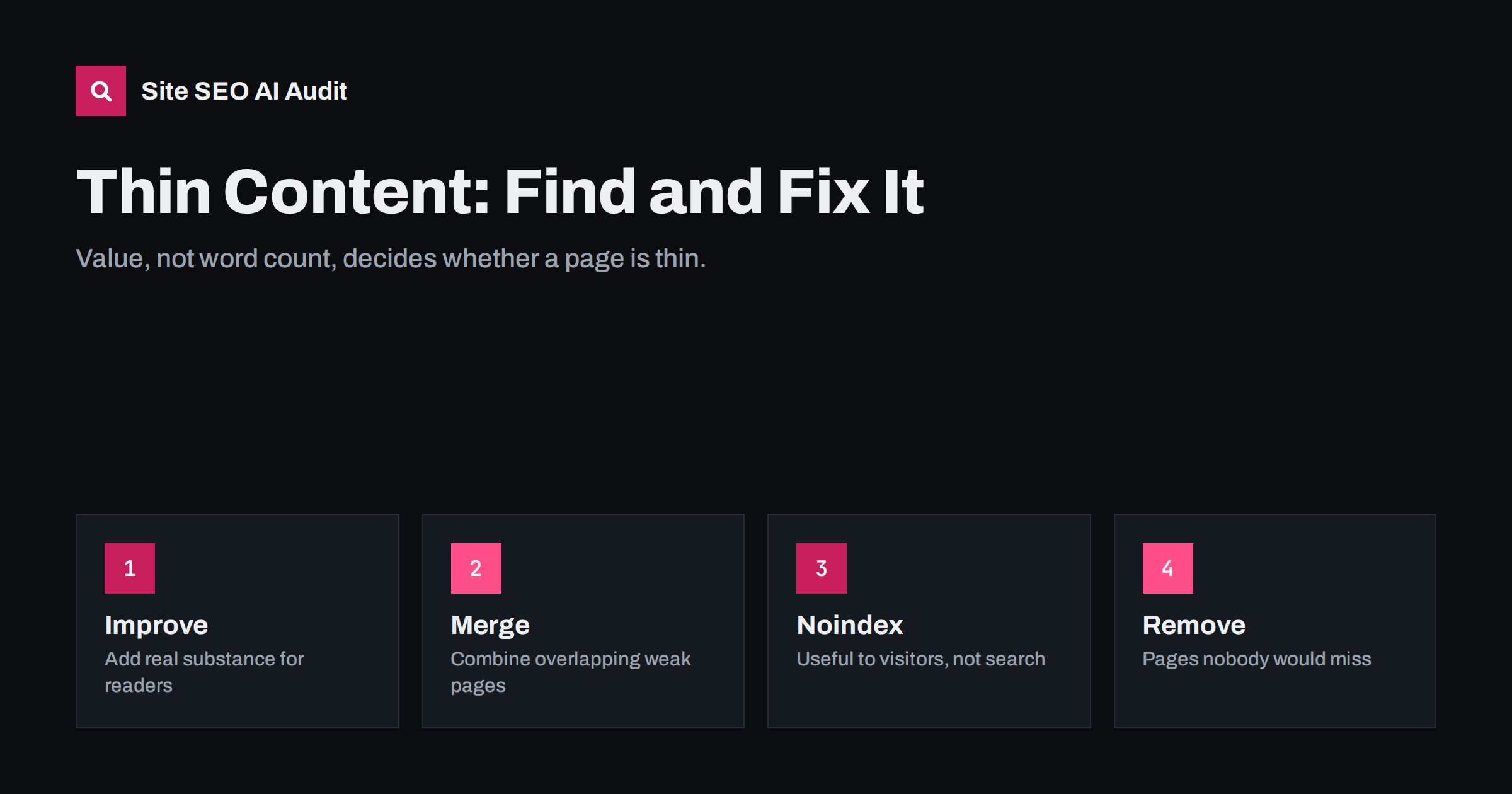 Thin Content: How to Find and Fix Low-Value Pages