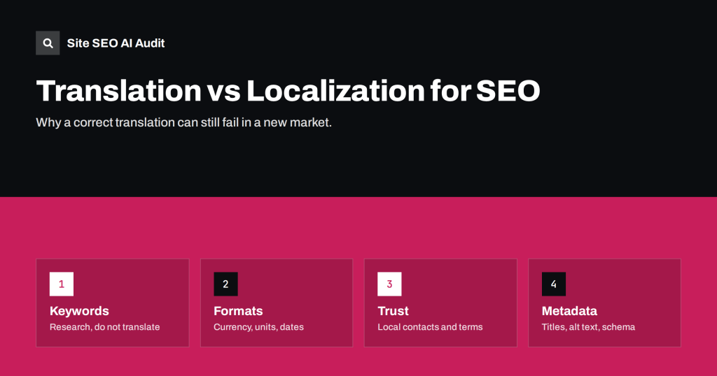 Translation vs Localization for SEO: What Actually Changes