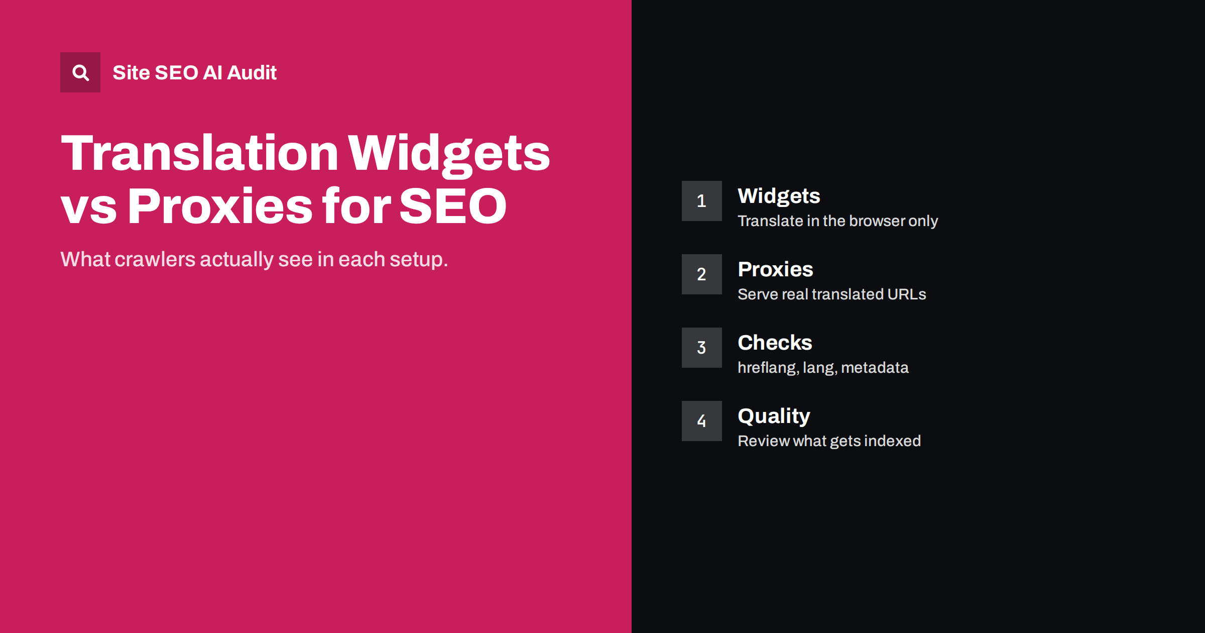 Translation Widgets and Proxies: Will Translated Pages Rank?