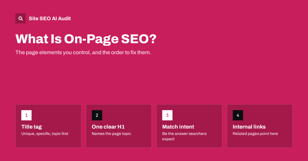 What Is On-Page SEO? The Elements That Actually Matter