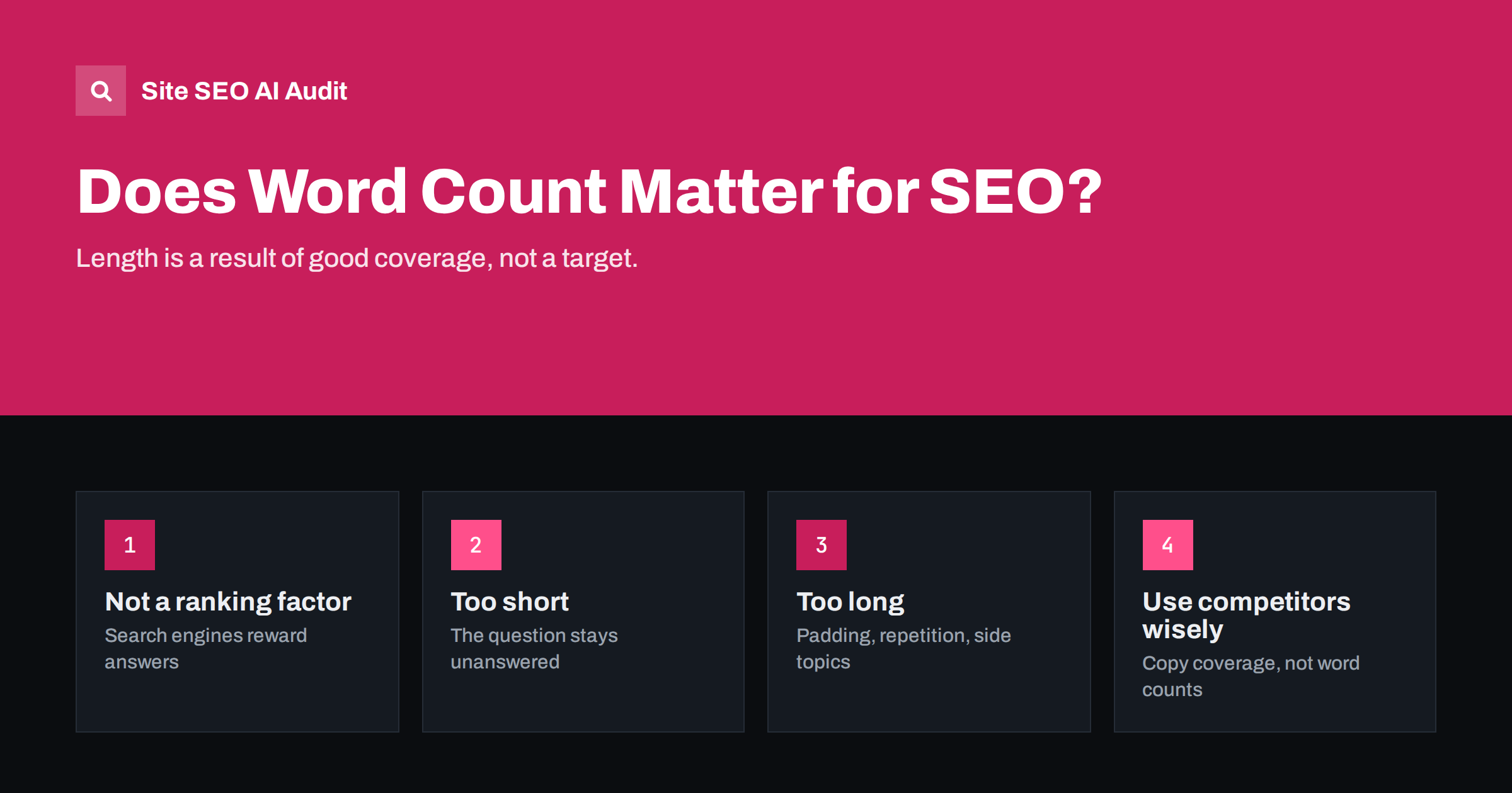 Does Word Count Matter for SEO? What Actually Decides Length