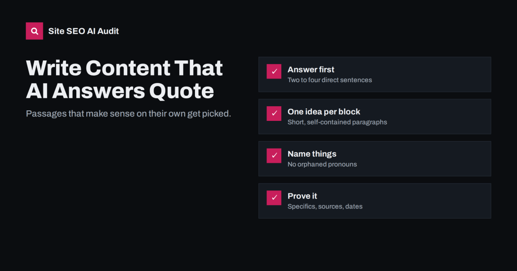 How to Write Content That AI Answers Actually Quote