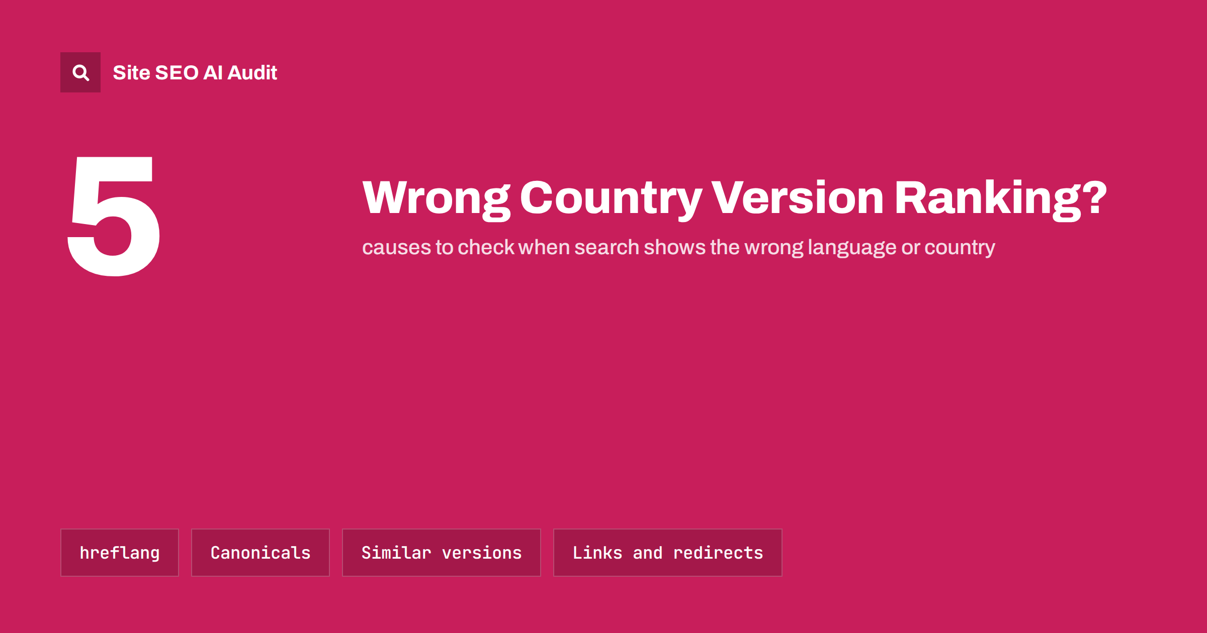 Wrong Country Version Ranking? How to Diagnose and Fix It